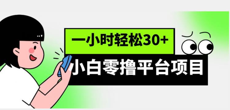 小白零撸平台项目,一小时轻松30+