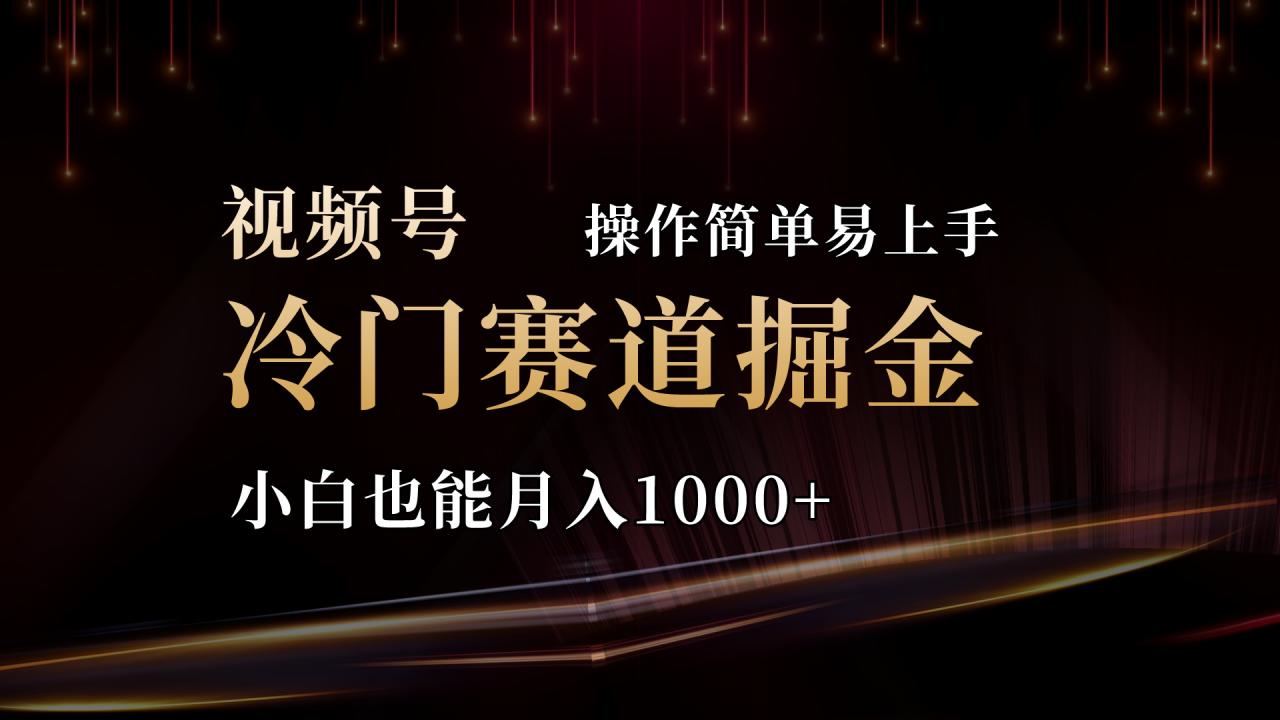 (11125期)2024视频号三国冷门赛道掘金,操作简单轻松上手,小白也能月入1000+
