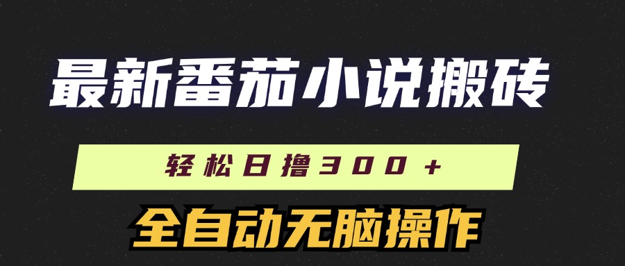 (11904期)最新番茄小说搬砖,日撸300+!全自动操作,可矩阵放大