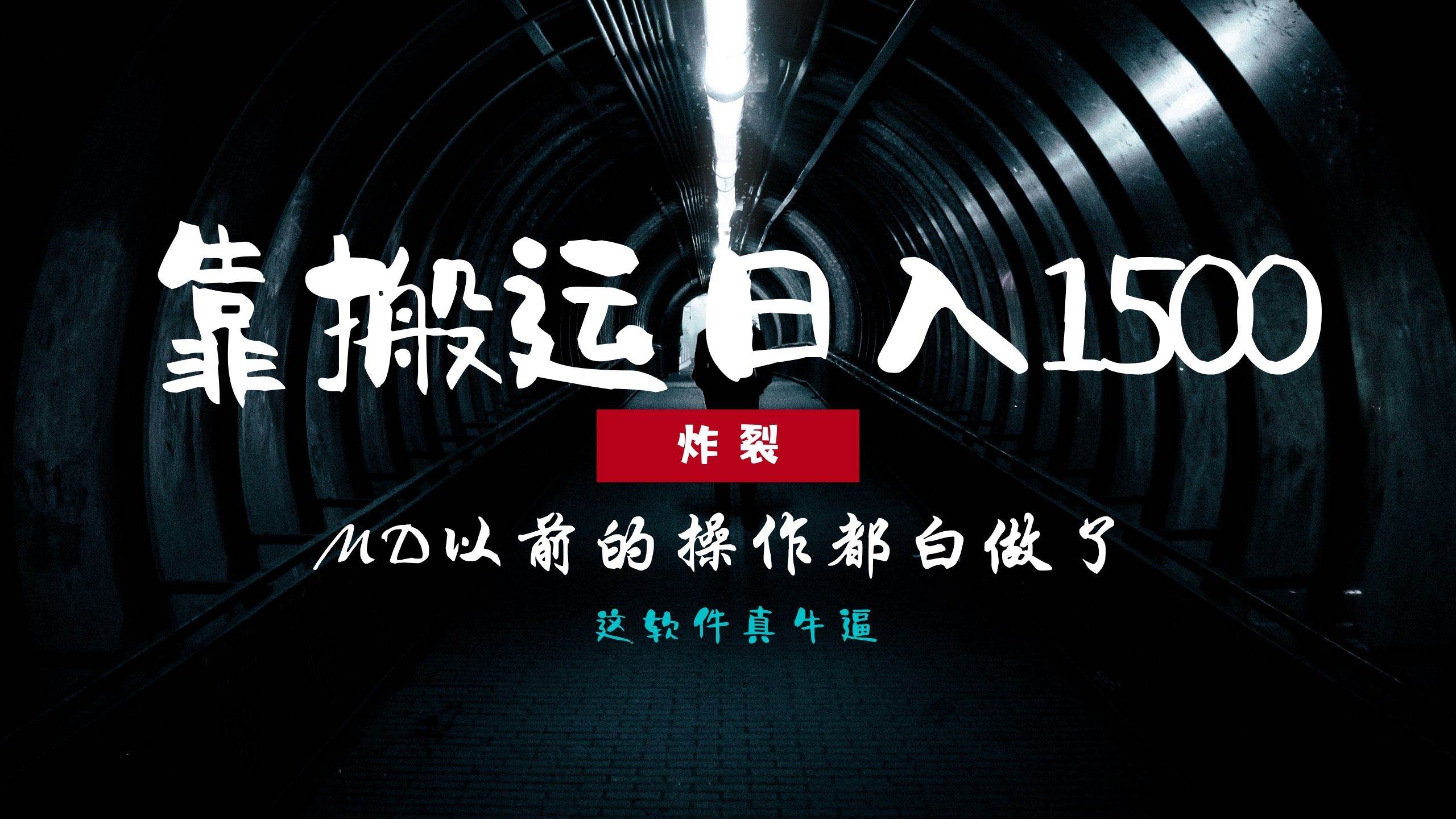 (13568期)炸裂!0基础搬运也能批量日赚1500+,以前的操作都白做了!