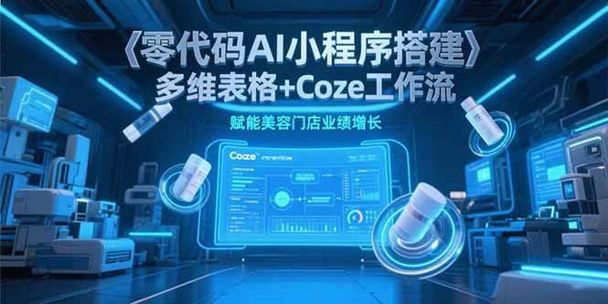 (15239期)零代码AI小程序搭建,多维表格+Coze工作流,赋能美容门店业绩增长